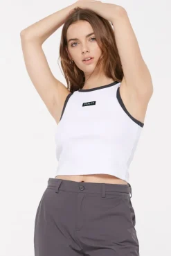 LI-SA Cropped Rib Top opticwhite