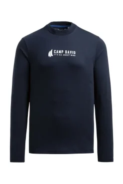 Longsleeve mit Rücken-Artwork blue navy