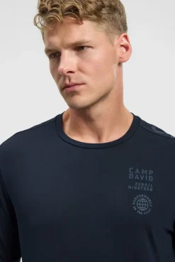 Longsleeve mit reflektierendem Schulter-Artwork blue navy | 4XL