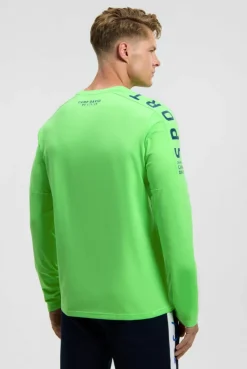 Longsleeve mit reflektierendem Schulter-Artwork tech green