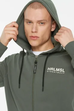 MAD-RID Hoodie Jacket Printed dark green