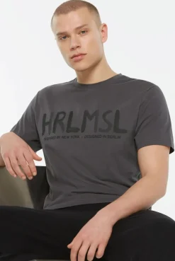 MEL-BOURNE T-Shirt Printed asphalt