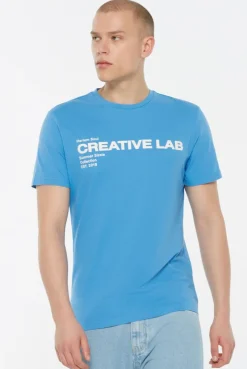 MEL-BOURNE T-Shirt Printed electro blue | S