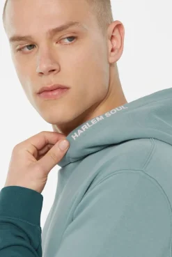 MON-TEL Hoodie Dip Dyed printed fog blue