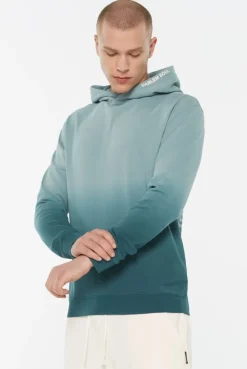 MON-TEL Hoodie Dip Dyed printed fog blue