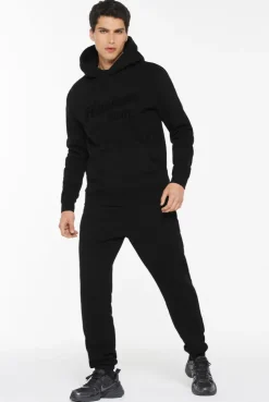 MON-TEL Hoodie mit Frottee-Logo black