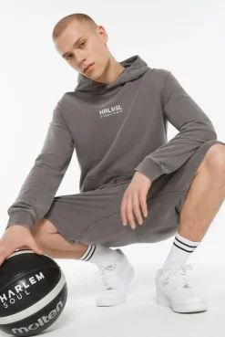 MON-TEL Hoodie printed asphalt