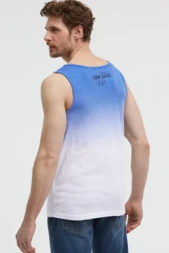 Muskelshirt Dip Dye mit Puffprint vividblue
