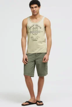 Muskelshirt mit Ausbrenner-Effekten und Print lemon juice