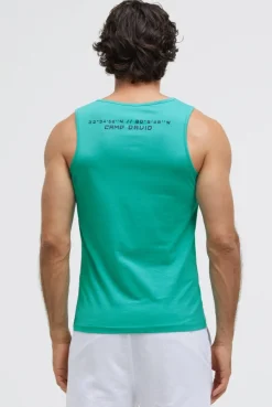 Muskelshirt mit Label Prints island green