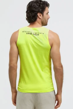Muskelshirt mit Label Prints neon lime