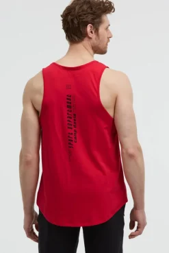 Muskelshirt mit Label Prints energy red