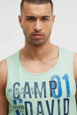 Muskelshirt mit Logo Prints light mint