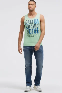 Muskelshirt mit Logo Prints light mint