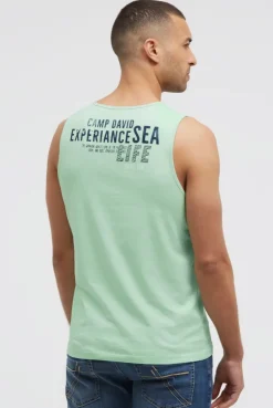 Muskelshirt mit Logo Prints light mint