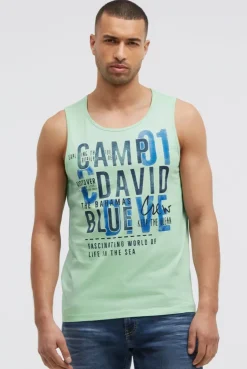 Muskelshirt mit Logo Prints light mint