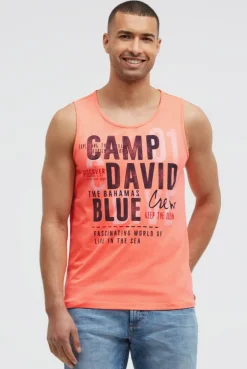 Muskelshirt mit Logo Prints neon flame