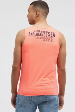 Muskelshirt mit Logo Prints neon flame