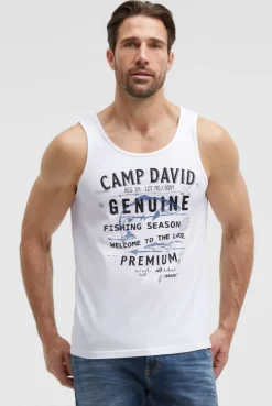Muskelshirt mit Logo Prints opticwhite