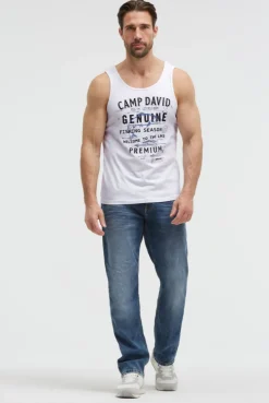 Muskelshirt mit Logo Prints opticwhite