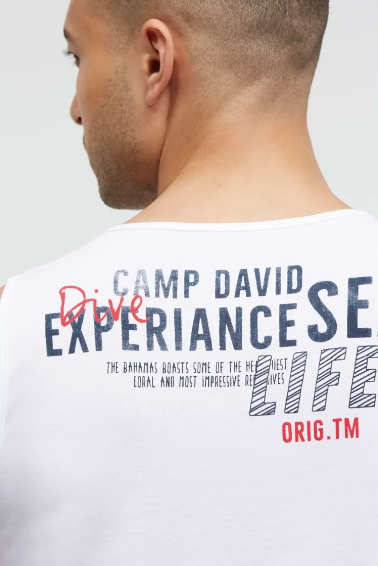 Muskelshirt mit Logo Prints opticwhite
