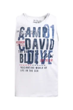 Muskelshirt mit Logo Prints opticwhite