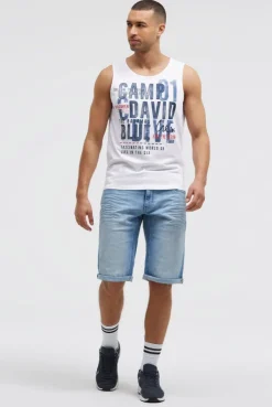 Muskelshirt mit Logo Prints opticwhite