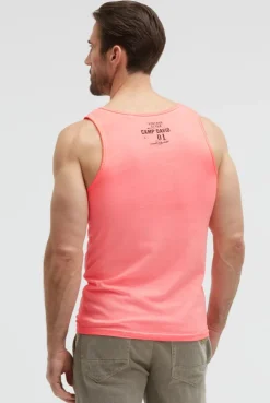 Muskelshirt Oil Dyed mit Logo Prints neon flame