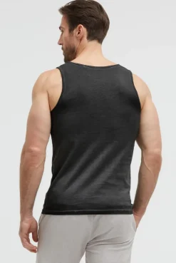 Muskelshirt Oil Dyed mit Logo Prints black