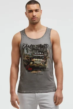 Muskelshirt Oil Dyed mit Photoprint shadow