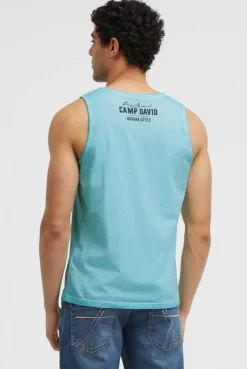 Muskelshirt Oil Dyed mit Used Print aqua splash