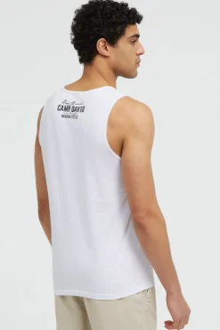 Muskelshirt Oil Dyed mit Used Print opticwhite