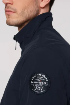 Nylon-Blouson mit Stehkragen blue navy | S