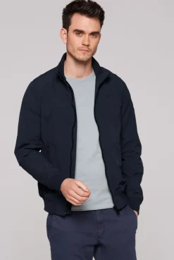 Nylon-Blouson mit Stehkragen blue navy | S