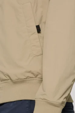 Nylon-Blouson mit Stehkragen tan