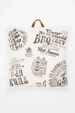Outdoor Canvas Kissenbezug mit Print natur
