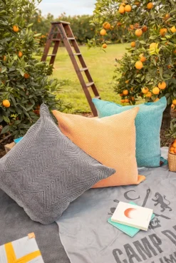 Outdoor Jacquard Kissenbezug tangerine