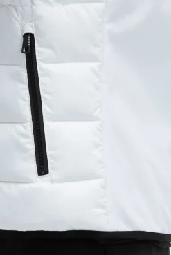 Outdoor-Weste im Materialmix mit Shiny Prints opticwhite