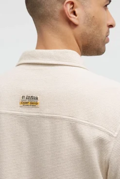 Overshirt mit Wabenstruktur und Klappentaschen kitt
