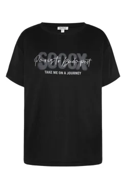 Oversized T-Shirt mit Logo Artwork black | S