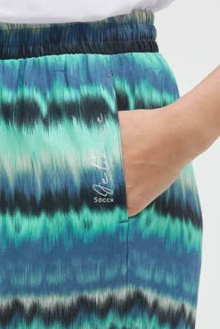 Palazzohose mit All Over Print soft azure | S