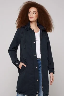 Parka mit Kapuze und Rücken-Artwork horizon navy
