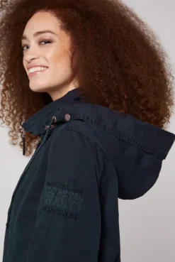 Parka mit Kapuze und Rücken-Artwork horizon navy