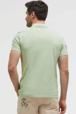 Pikee-Polo Kurzarm mit Rücken-Stickerei light mint