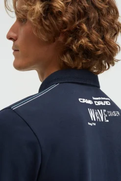 Pikee-Polo Kurzarm mit Rubber Prints blue navy