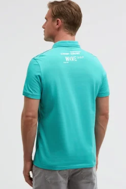 Pikee-Polo Kurzarm mit Rubber Prints island green