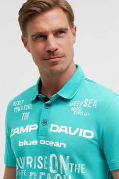 Pikee-Polo Kurzarm mit Rubber Prints island green