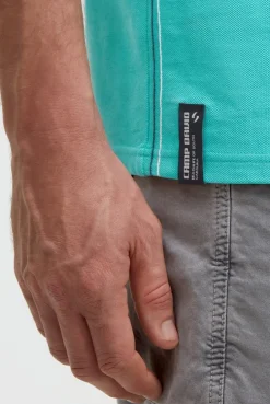 Pikee-Polo Kurzarm mit Rubber Prints island green