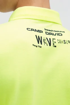 Pikee-Polo Kurzarm mit Rubber Prints neon lime