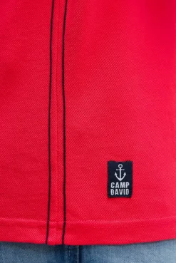 Pikee-Polo mit Logo-Stickerei summer red
